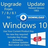 Windows 10 Upgrade from Windows 7 & 8 8.1 for pro / home download install update